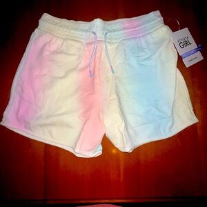 Girls size XL/14 Athleta brand, rainbow day shorts